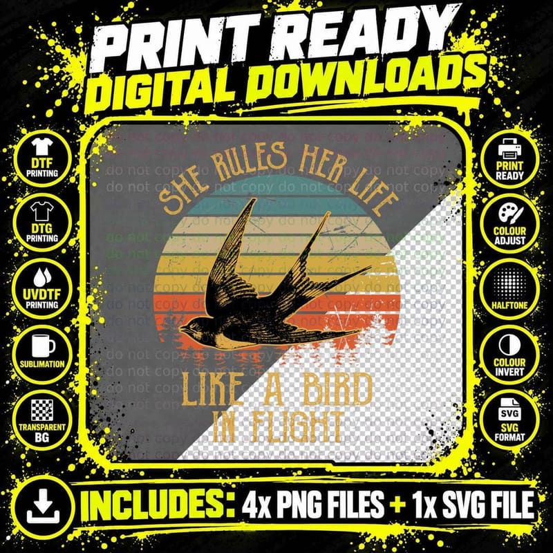 Stevie Nicks She Rules Her Life Like a Bird in Flight Png SVG Digital Bundle