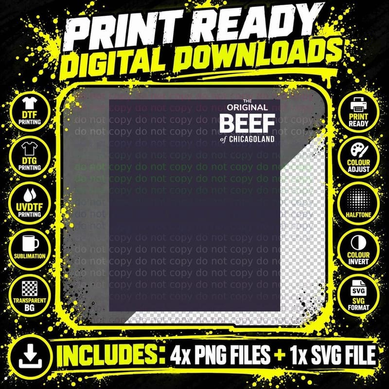The Bear - the Original Beef of Chicagoland T-Shirt Png SVG Digital Bundle