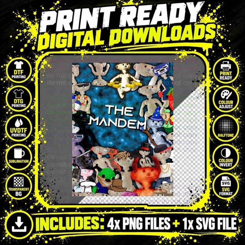 The Mandem - BEAR T-Shirt Png SVG Digital Bundle