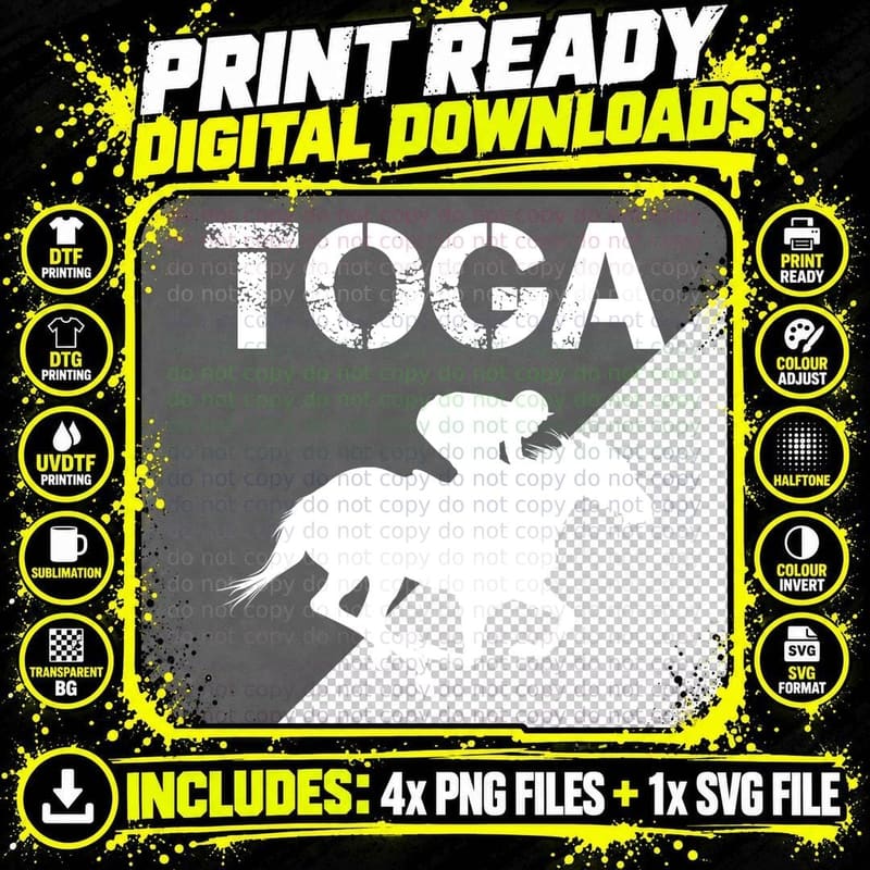 Toga Saratoga Springs Upstate New York Horse Racing Png SVG Digital Bundle