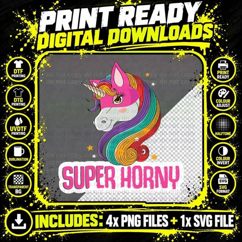 Unicorn Costume Adult Women Magic Horse Funny Super Png SVG Digital Bundle