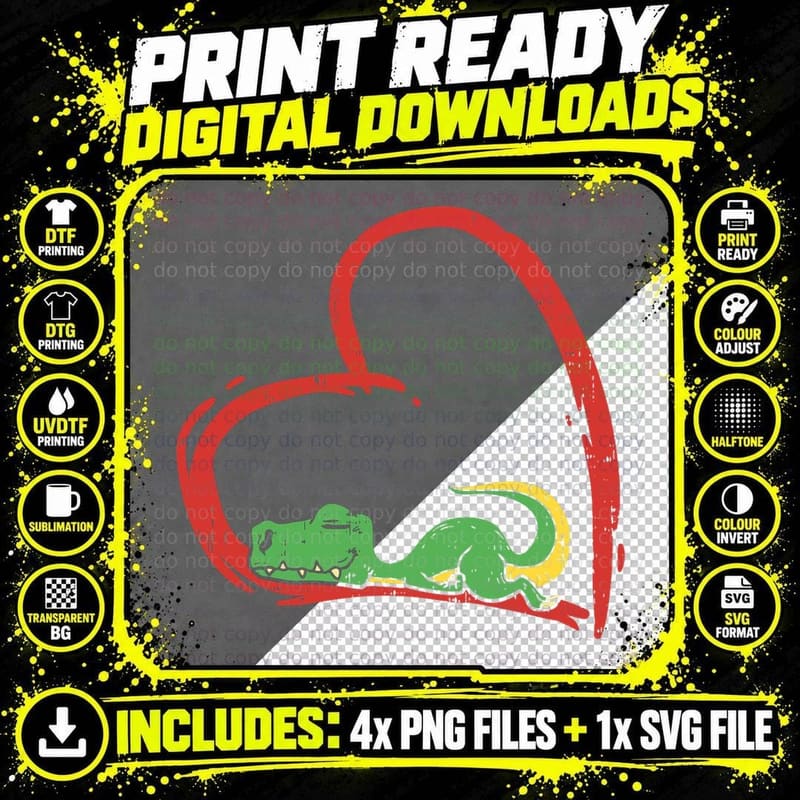 Valentines Day Funny Heart Trex Sleeping Dinosaur Boys Png SVG Digital Bundle