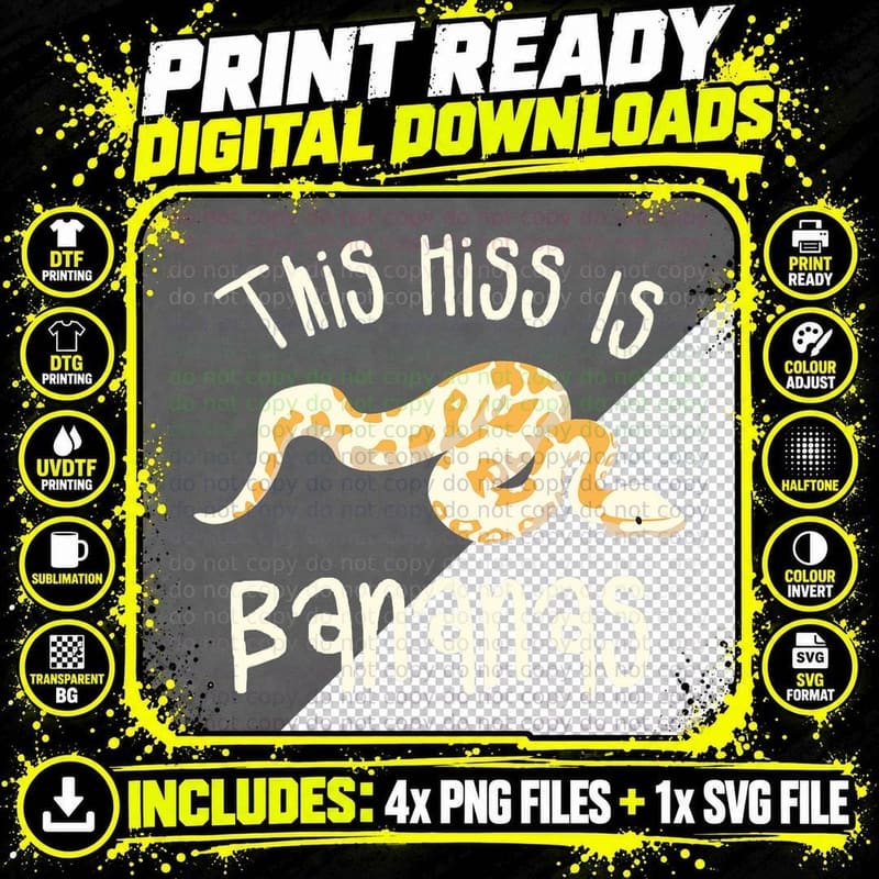 Ball Python Snake T-Shirt, Animal Lover Apparel Png SVG Digital Bundle