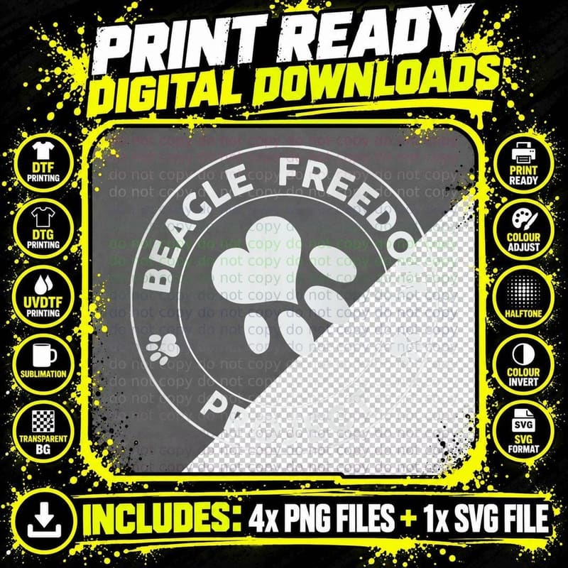 Beagle Freedom Project- Rescue Dogs- Free the Beagles Png SVG Digital Bundle