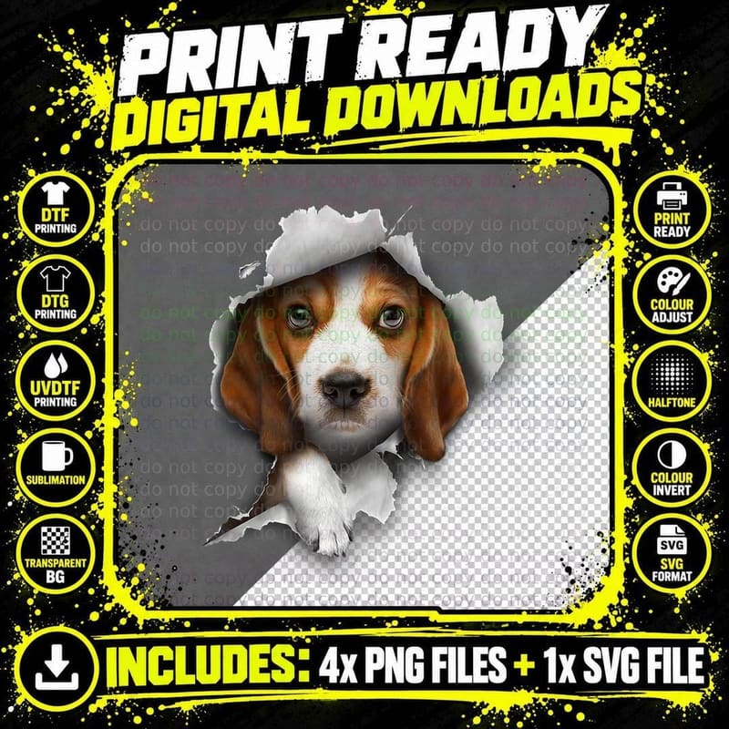 Beagle Tshirt, Beagle Puppy Lover Shirt, Beagle Tee Png SVG Digital Bundle