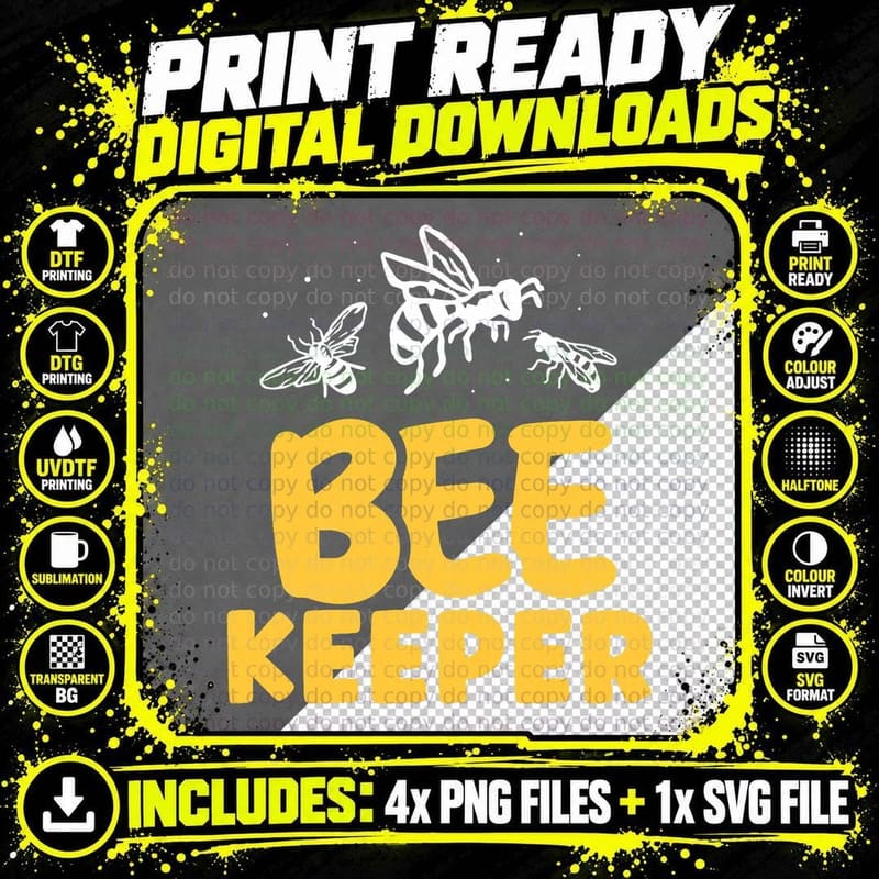 Bee Keeper Hive Bees Beekeeper Honeybee Bee, Beekeeping Png SVG Digital Bundle