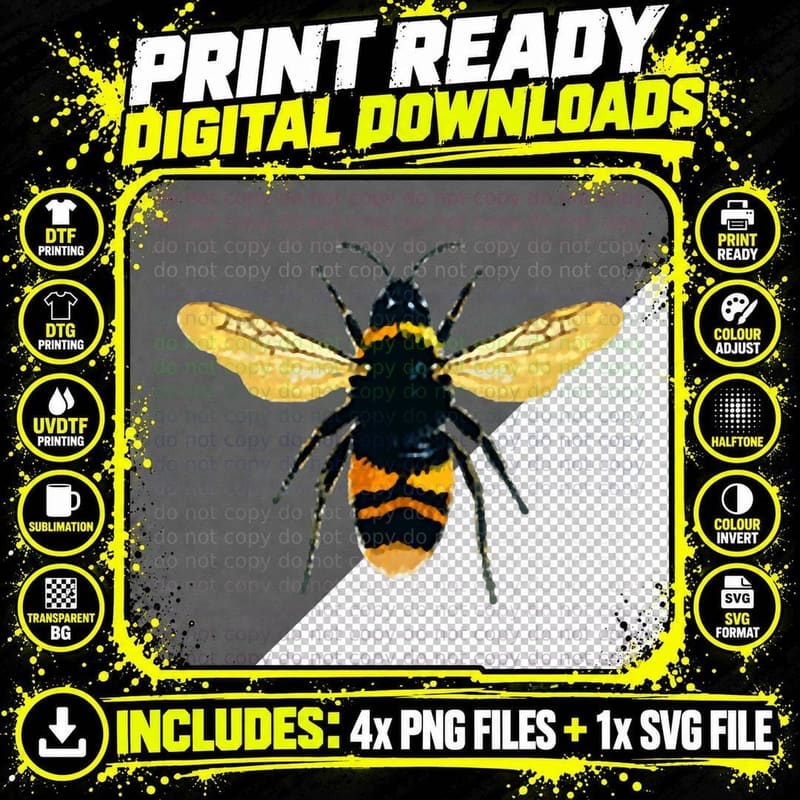 Bee T-Shirt, Honeybee Beekeeper Png SVG Digital Bundle