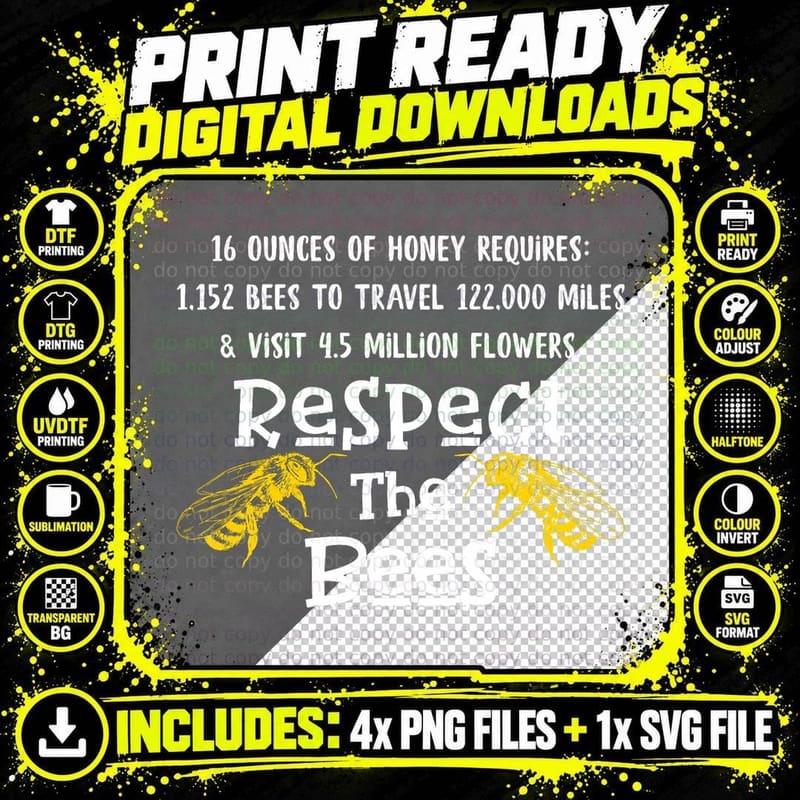 Beekeeping Supplies Honey Bee Hive Bumble Bee Keeper Png SVG Digital Bundle