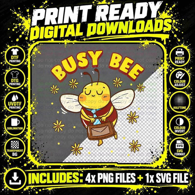 Busy Bee Shirts, Beekeeper Gift Insect Mens T-Shirt Png SVG Digital Bundle