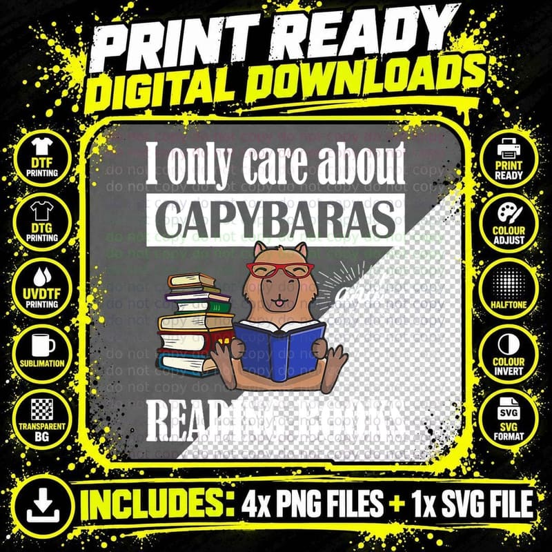 Capybara T-Shirt, Chill Capybara Vibes Png SVG Digital Bundle