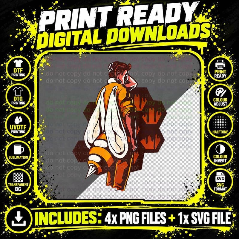 Cartoon Bee Lover Beekeeper Woman Bee Insect Bee Png SVG Digital Bundle