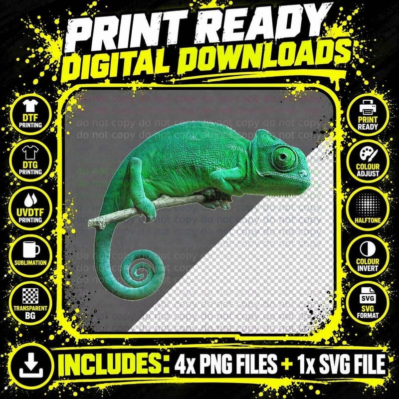 Chameleon Hoodie Sweatshirt Lizard Shirt Reptile Hoodie Png SVG Digital Bundle