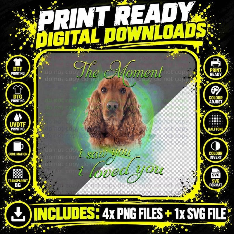 Cocker Spaniel T-Shirt, Love Quote Design Png SVG Digital Bundle