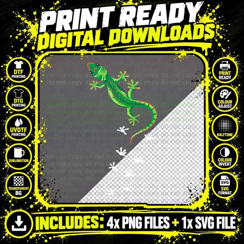 Cool Lizard Art Men Women Herpetology Reptile Lizard Png SVG Digital Bundle