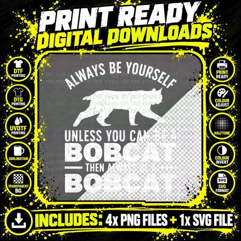 Cute Bobcat Art for Men Women Kids Lynx Animal Bobcat Png SVG Digital Bundle