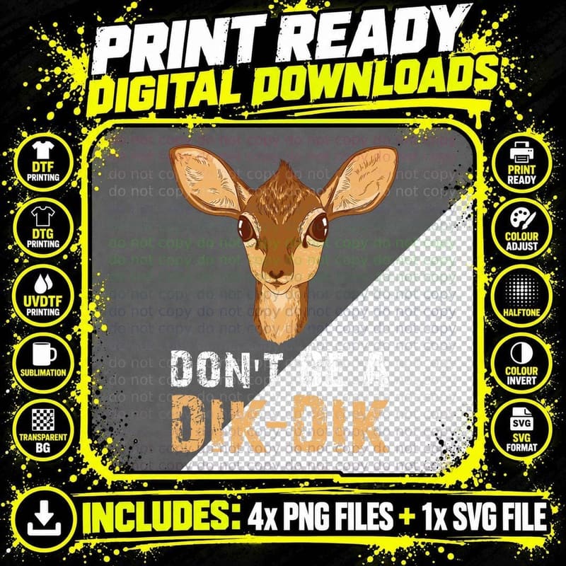 Don't Be South African Animals Dik Antelope Dik-Dik Png SVG Digital Bundle