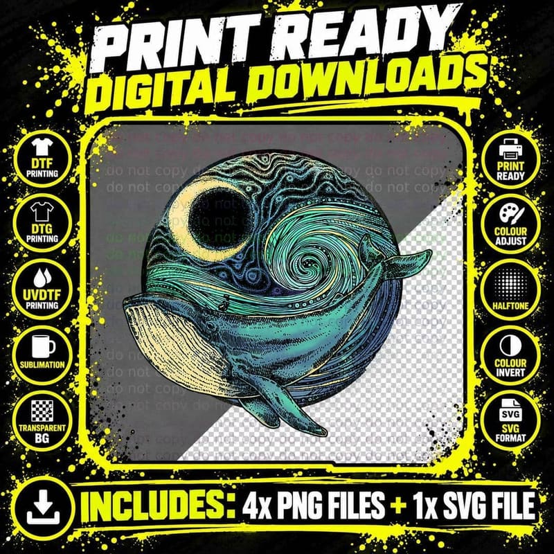 Environmentalism, Humpback Whale, Gifts for Conservation Png SVG Digital Bundle
