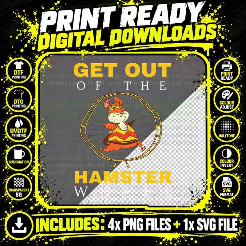 Get Out of the Hamster Wheel Business Office Tumor Png SVG Digital Bundle