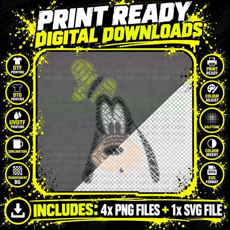 Green Tan Rabbit Character Figure T-Shirt Png SVG Digital Bundle