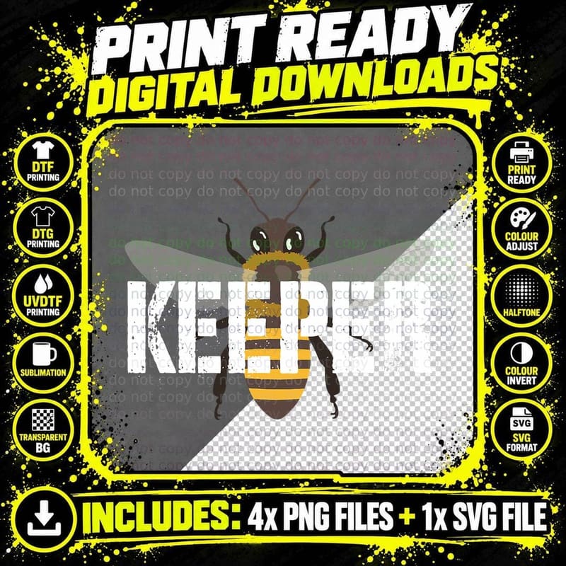 Honey Bee Beekeeping Beekeeper Design T-Shirt Png SVG Digital Bundle