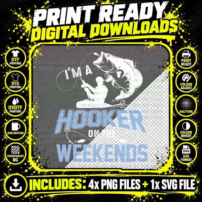 Hooker Weekends T-Shirt, Weekend Vibes Png SVG Digital Bundle