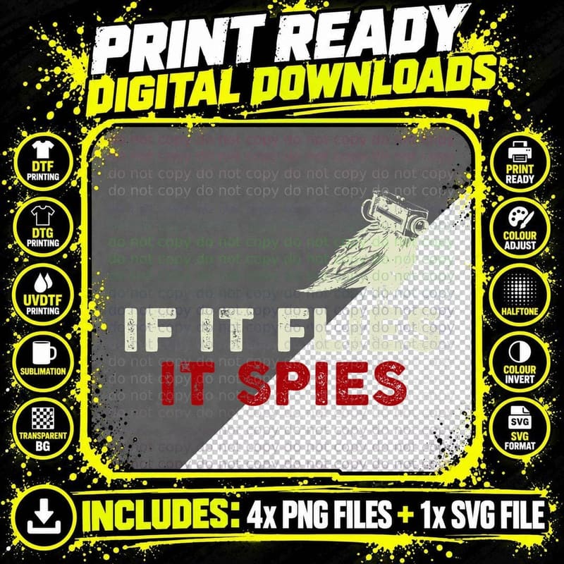 If It Flies It Spies Conspiracy Theory Birds Are Not Png SVG Digital Bundle