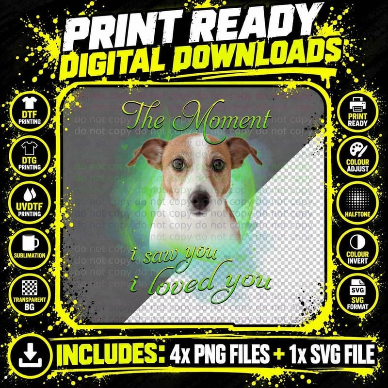 Jack Russell Terrier T-Shirt, Love Quote Design Png SVG Digital Bundle