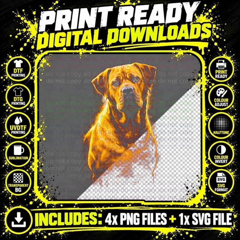 Labrador T-Shirt, Halftone Fire Explosion Lab Graphic Png SVG Digital Bundle