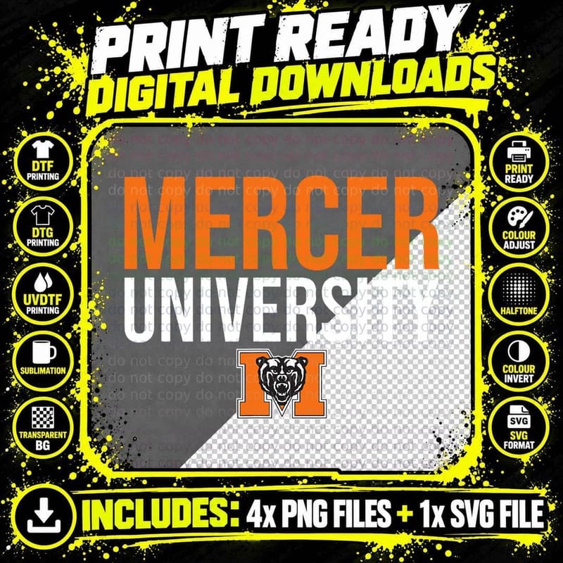 Mercer University Bears Stacked T-Shirt Png SVG Digital Bundle
