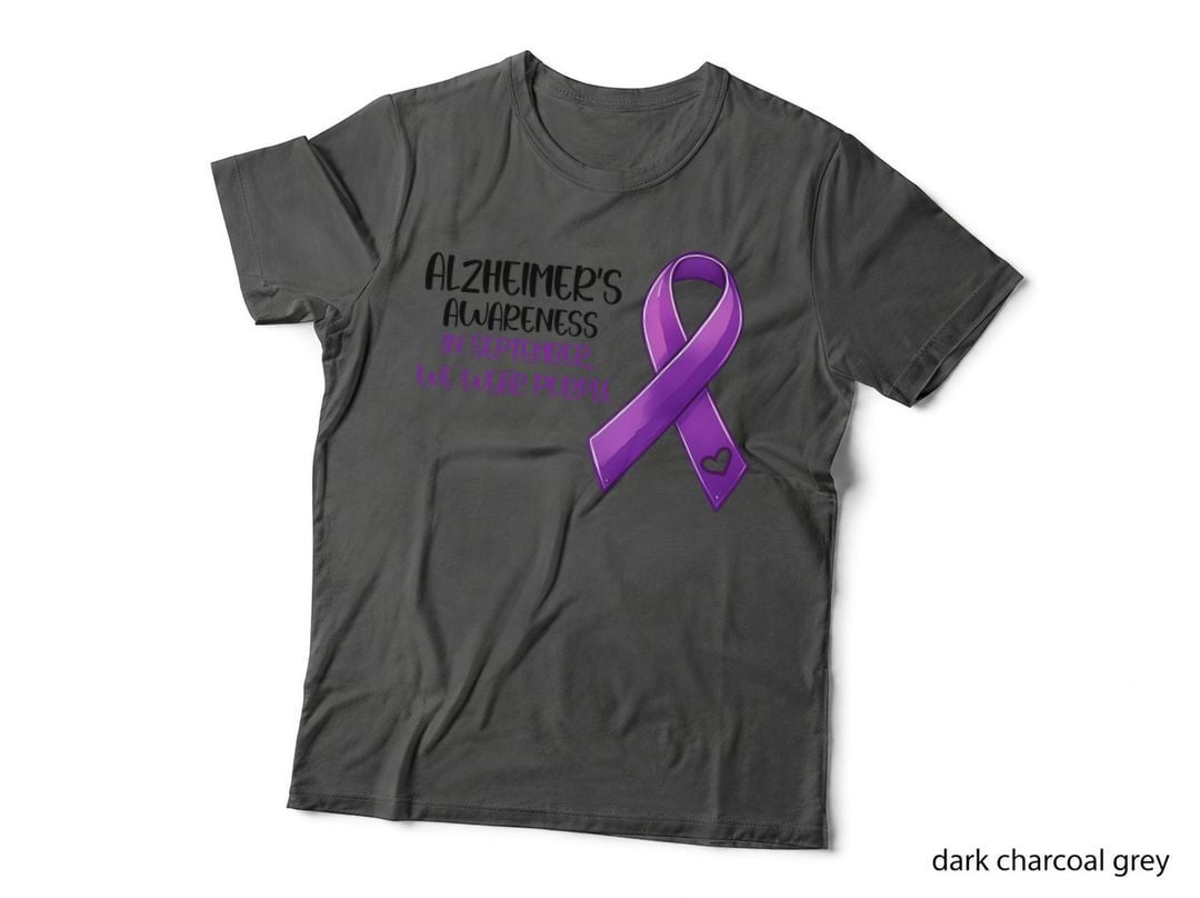 Alzheimer's Awareness in September We Wear Purple Alzheimers Awareness T-Shirt