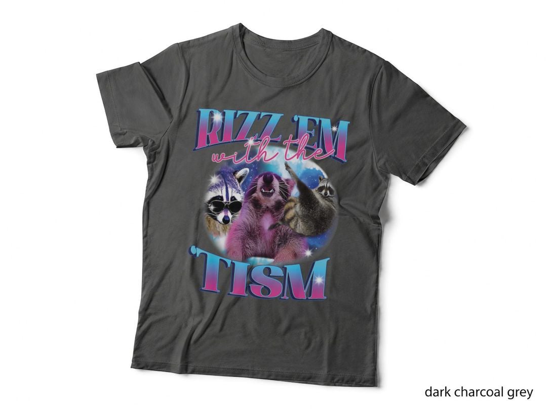 Autism Funny Rizz Em with the Tism Meme Autistic Opossum T-Shirt