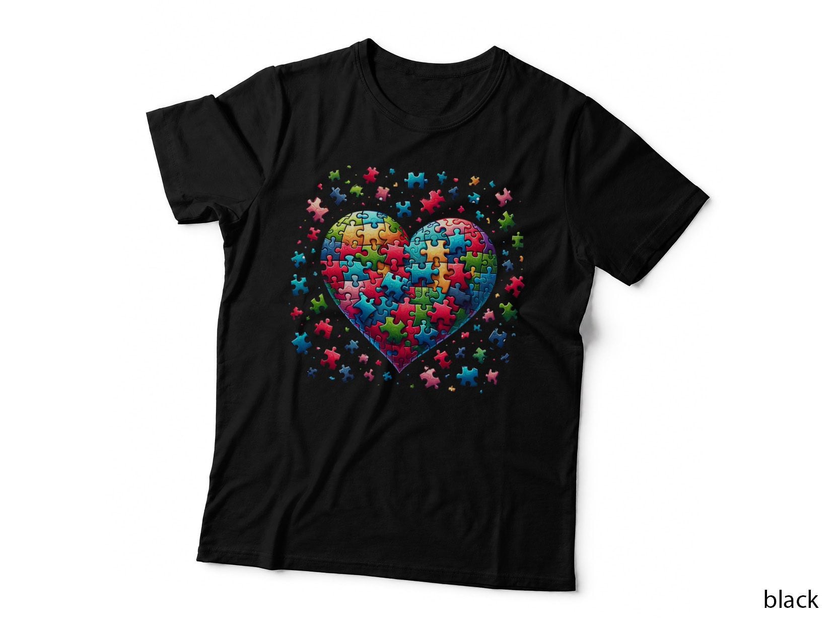 Autism Heart of Puzzle Pieces Love Acceptance Awareness T-Shirt