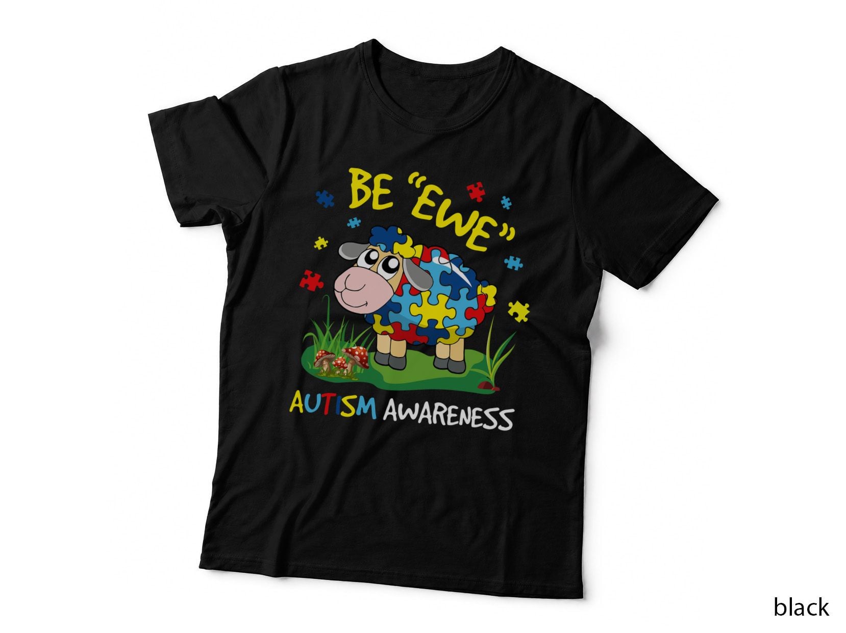 Be Ewe Autism Awareness Shirt, Neurodiversity, Puzzle Piece, Pride, Gift T-Shirt
