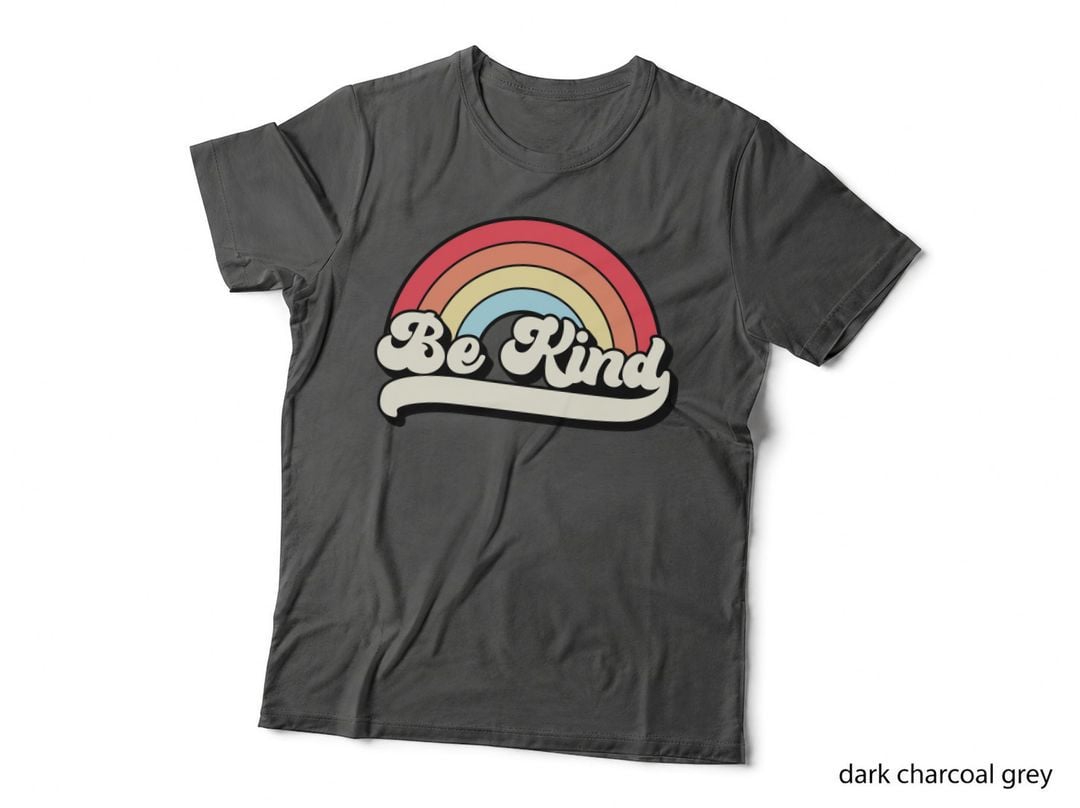 Be Kind Autism T-Shirt, Rainbow Over Be Kind Banner Graphic Tee