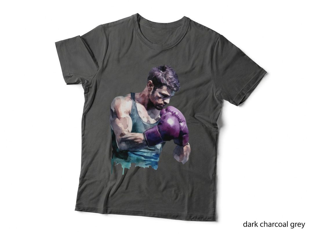 Boxer in Purple Gloves Suicide Awareness T-Shirt, Suicide Awareness Graphic Tee