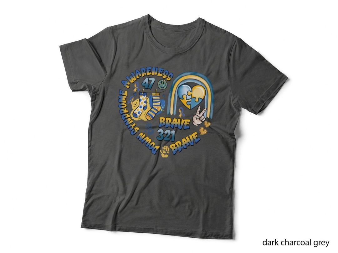 Brave 321 Brave Down Syndrome T-Shirt, Down Syndrome Awareness Graphic Tee