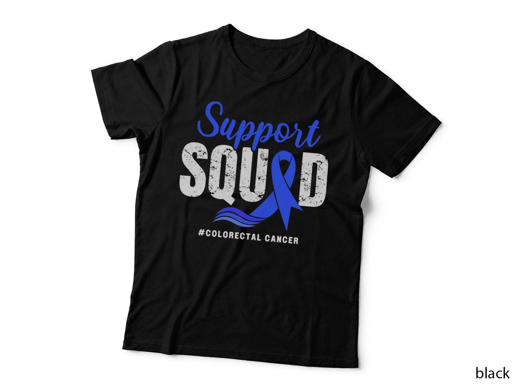 Colorectal Cancer Support Squad Colon Blue Cancer Awareness T-Shirt