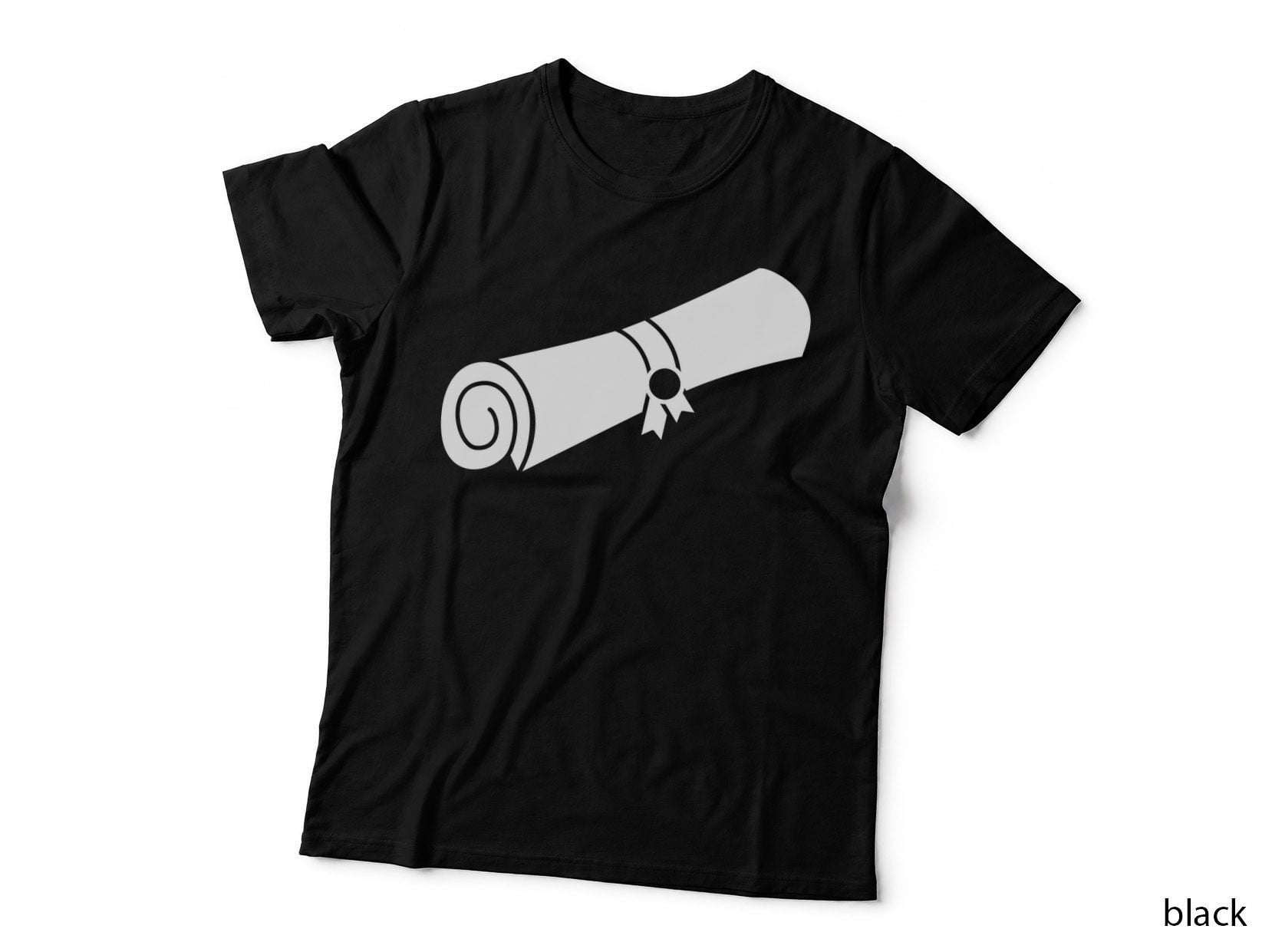 Diploma Scroll with Ribbon Graduation T-Shirt, Senior Grad Graphic Tee