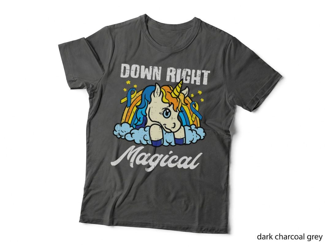 Down Right Magical Unicorn Down Syndrome Awareness T21 Girls T-Shirt