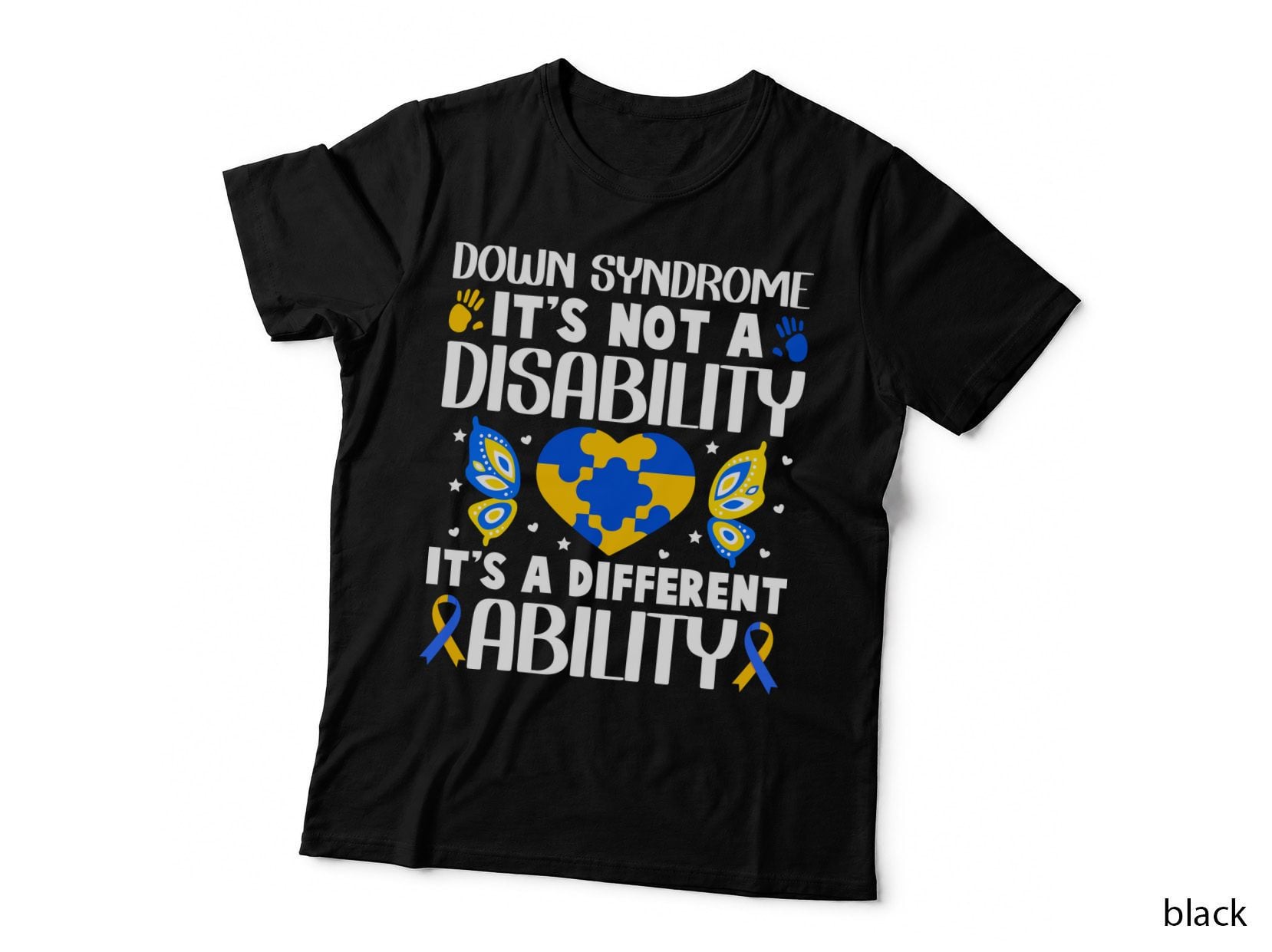 Down Syndrome Awareness T-Shirt, Puzzle Heart Design, Be Kind Ability T-Shirt