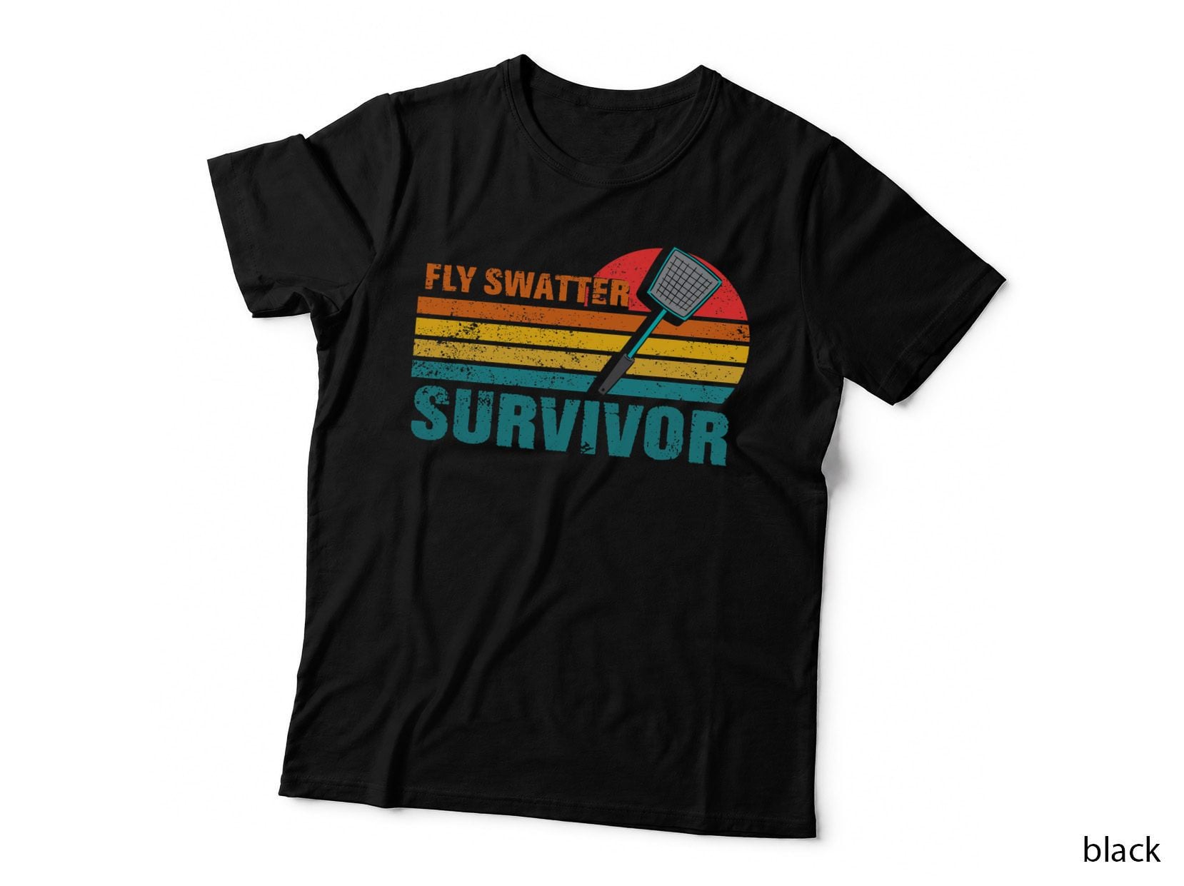 Funny Fly Swatter Survivor Insect Flies, Bug Humor, Summer Fun T-Shirt