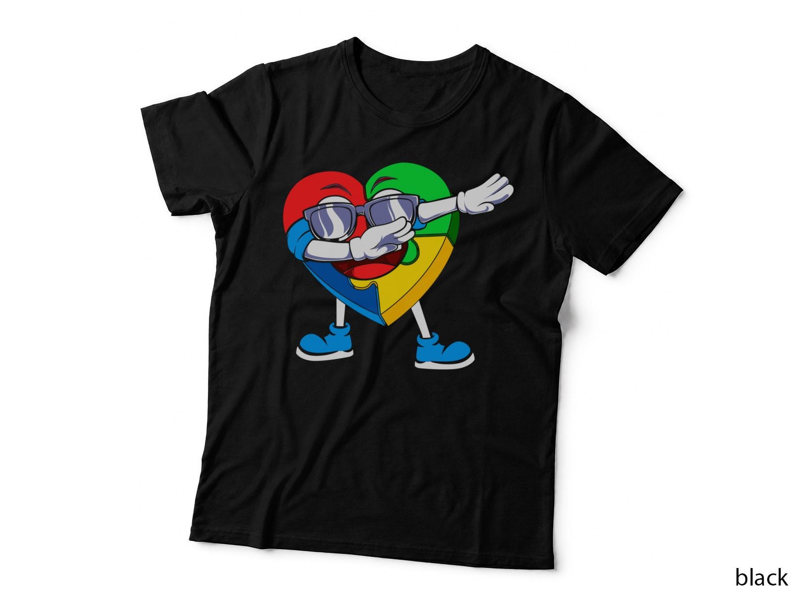 Google Maps Dabbing Mascot Autism T-Shirt, Autism Graphic Tee