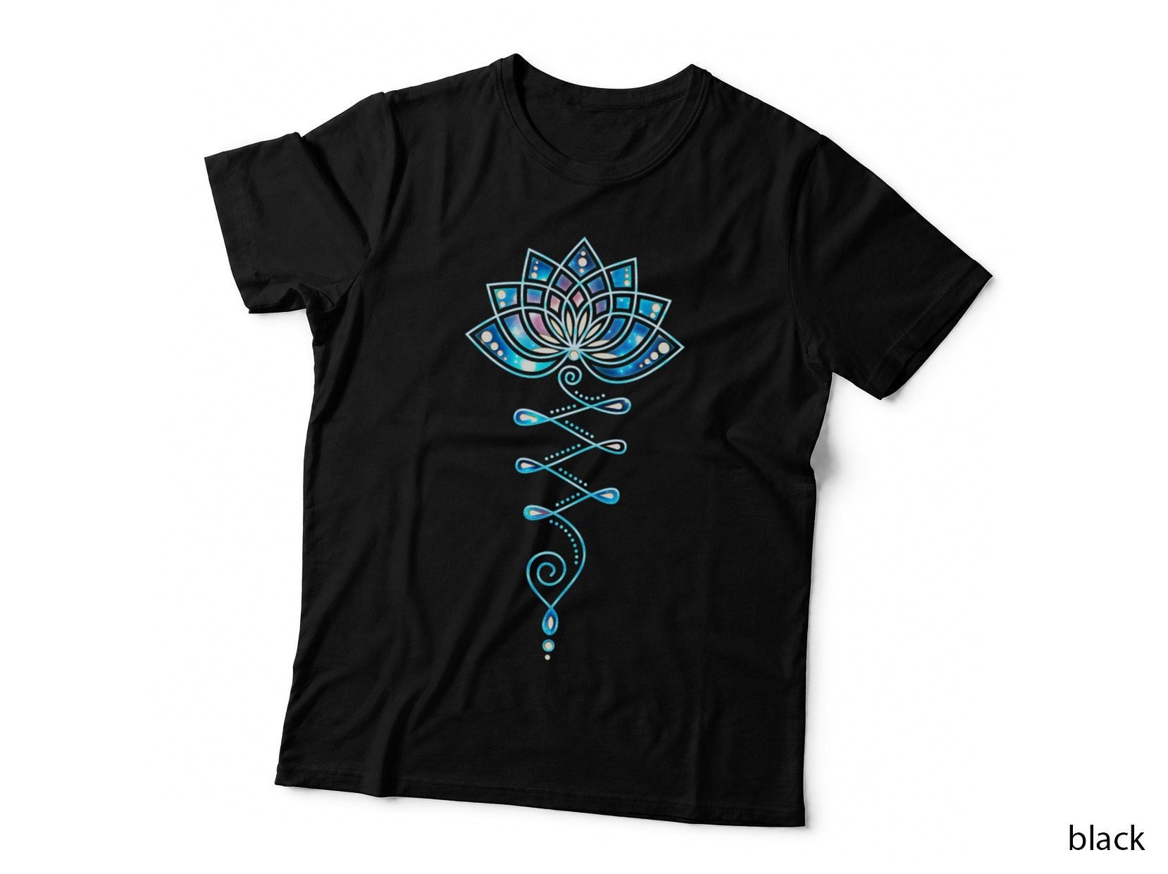 Lotus Flower Unalome Yoga Meditation Awareness Zen, Spiritual Symbol T-Shirt