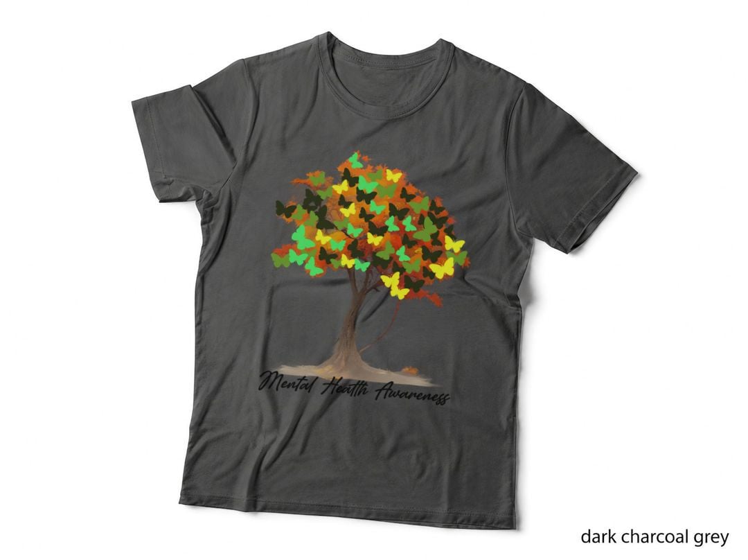 Mental Health Awareness Mental Health T-Shirt, Fall Tree Butterflies Graphic