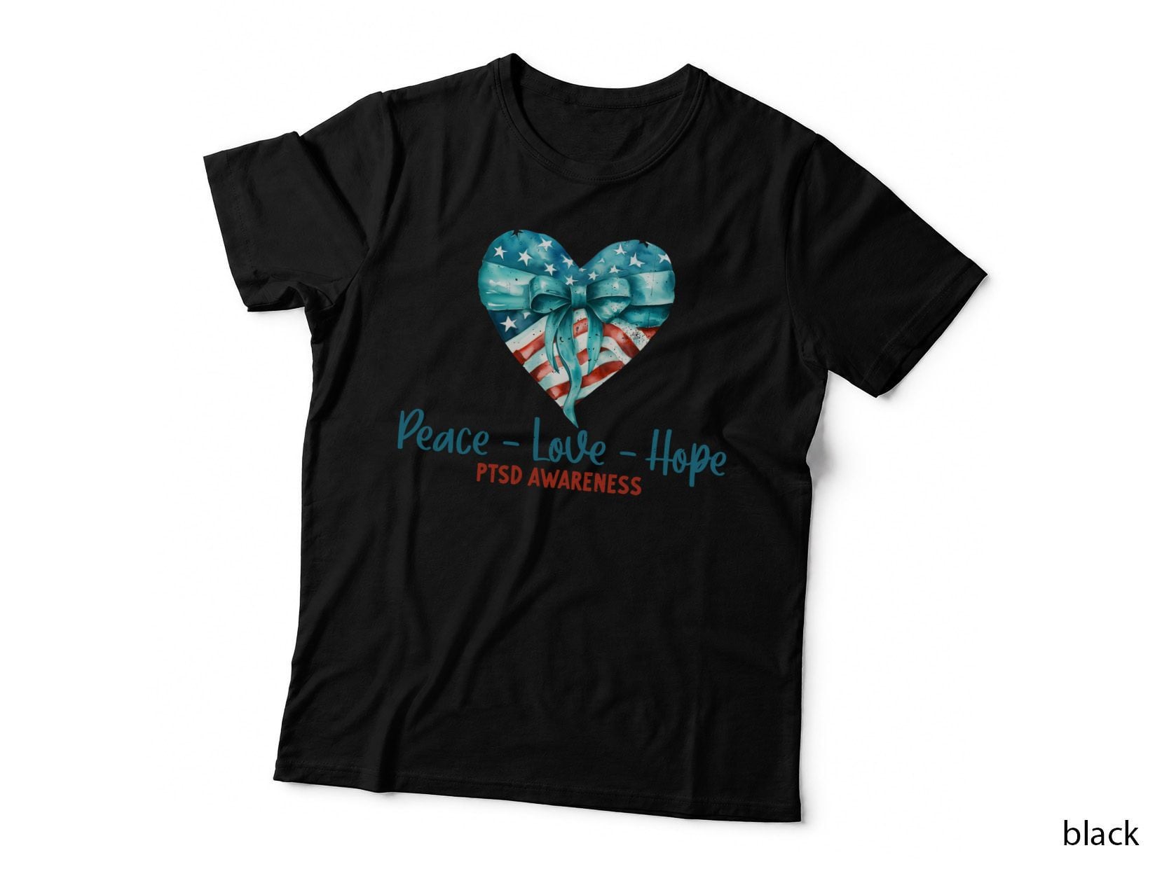 Peace - Love - Hope Ptsd Awareness Patriotic T-Shirt