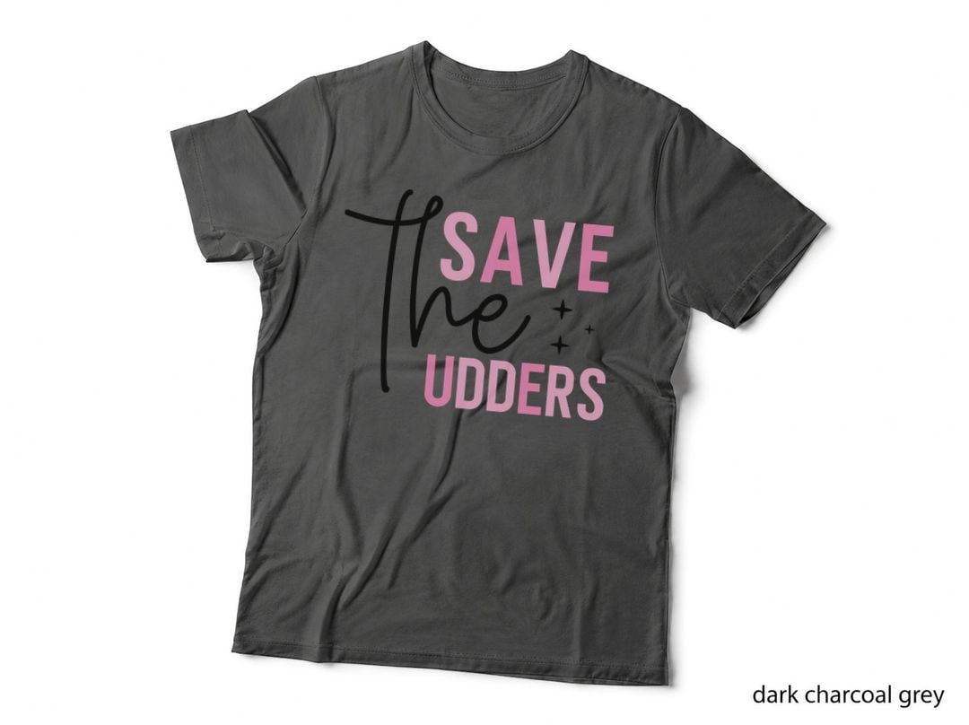 Save the Udders Breast Cancer T-Shirt, Breastfeeding Support Graphic