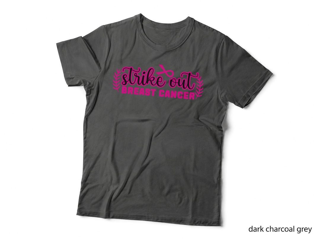 Strike Out Breast Cancer Breast Cancer T-Shirt, Breast Cancer Awareness Ribbon