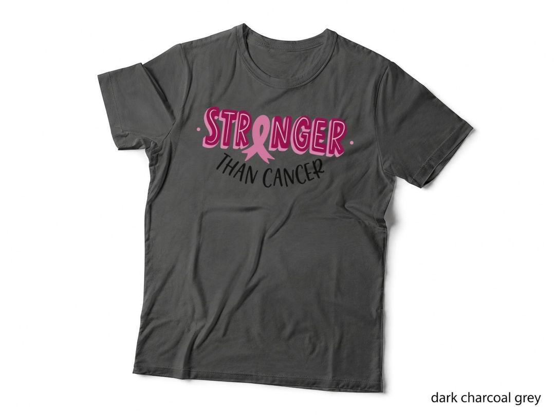 Stronger Than Cancer Breast Cancer T-Shirt, Breast Cancer Awareness Ribbon