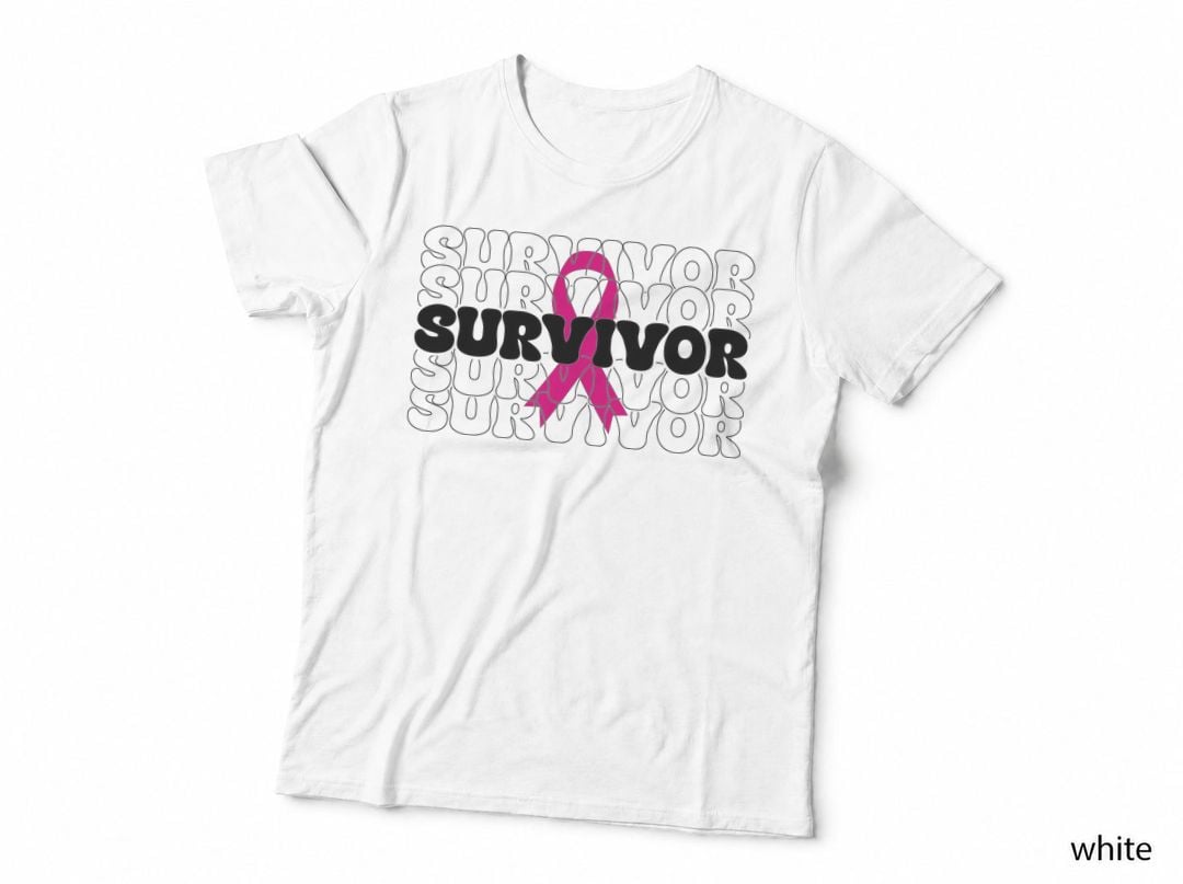 Survivor Breast Cancer T-Shirt, Breast Cancer Awareness Ribbon Graphic Tee