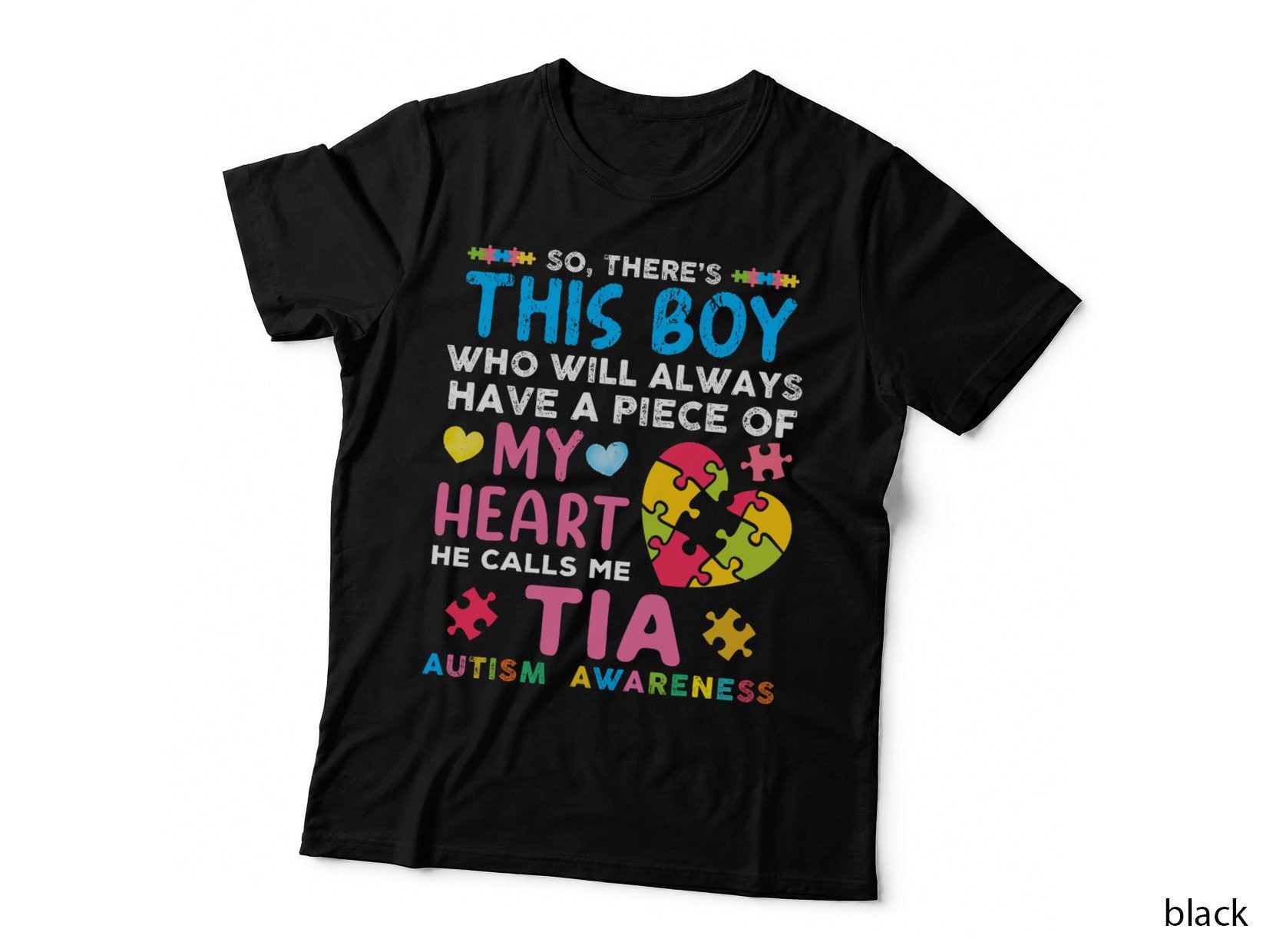 There's This Boy He Calls Me Tia Autism Awareness T-Shirt
